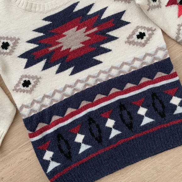 American Eagle Women’s Aztec Wool Blend Sweater - Picture 2 of 7